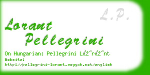 lorant pellegrini business card